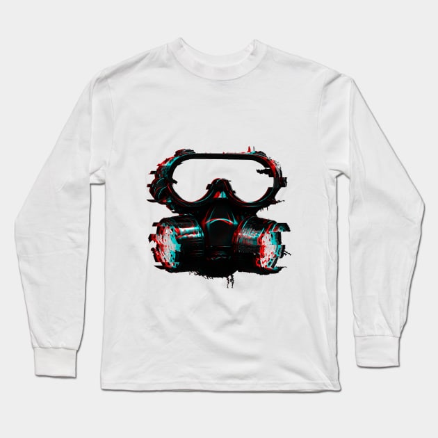 Gas Mask Long Sleeve T-Shirt by smrf